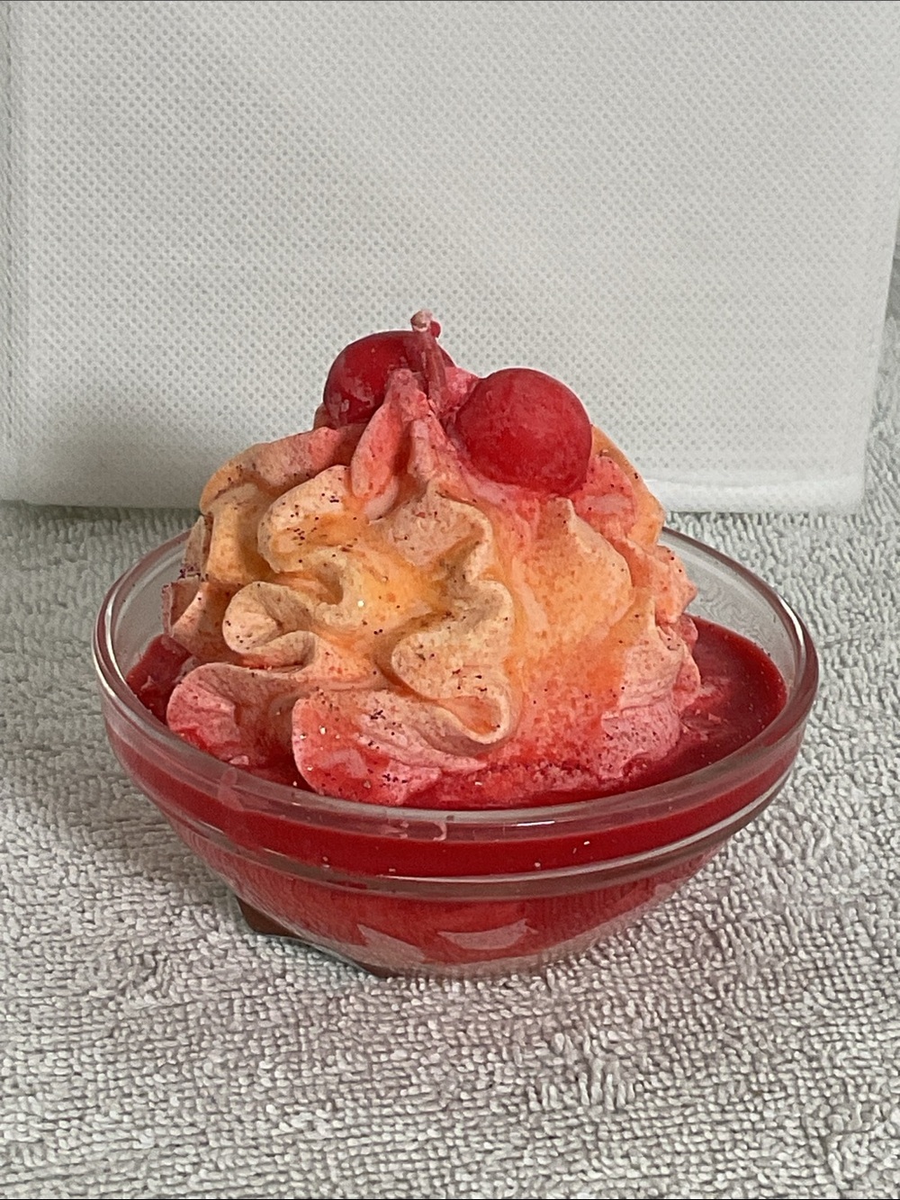 Dulce Candles Passion Fruit Dessert Ice Cream Sundae Soy Wax Candle NWT